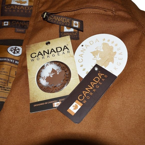 Canada Work Gear Brown Hooded Field/Barn/Chore Coat - Picture 10 of 12